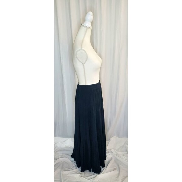 Vintage 90s Y2K Maxi Skirt One Size Black Ruffle Tiered Witchy Goth Whimsigoth - Picture 4 of 11